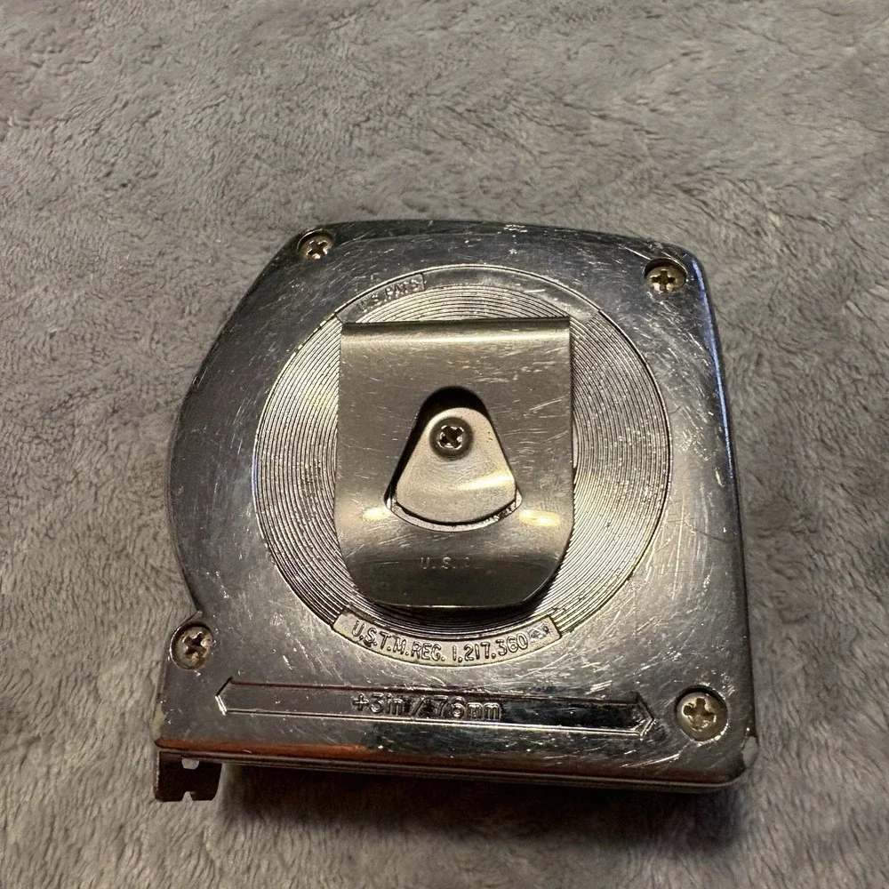 Vintage Stanley Powerlock II 25' Tape Measure 33-425 Chrome Made in USA 1